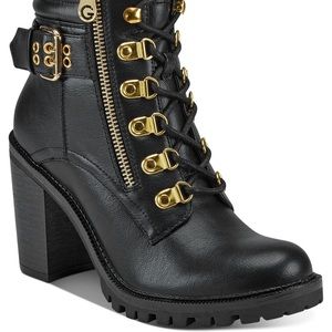 G by Guess Jaylee Lace Up Combat Boot Size 6